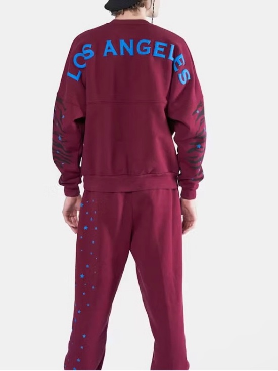 SPIRIT JERSEY Other - Unisex SPIRIT JERSEY Los Angeles Crewneck Sweatshirt in Burgundy, Size Small